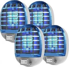 Bug Zapper Indoor, Mini Fly Zapper Trap Catcher Indoors, Electronic Mosquitoes Fruit Fly Killer Mosquito Zapper for Living Room, Home, Kitchen, Bedroom, Baby Room, Office, Bug Light (4 Packs)