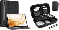 ProCase Slim Folio Case Bundle with Travel Electronic Organizer