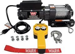 WARN 1000 AC Electric Winch 1000 lb Pulling Capacity | Heavy-Duty 120V AC Motor with Durable Steel Cable, Remote Control & Automatic Brake | Powerful Utility Winch for Shops, Garages & Industrial Use