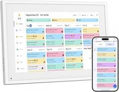 Canupdog Digital Calendar, 10.1inch Smart WiFi Digital Calendar&Chore Chart, Touch Screen HD Display for Family Schedules, Share Moments Instantly from Anywhere, Christmas Gifts for Women Mom