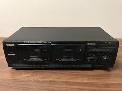 Teac W505R Auto Reverse Stereo Double Dual Cassette Tape Deck with High Speed Dubbing Complete with Audio Video Cables and Instruction Manual Digital PDF
