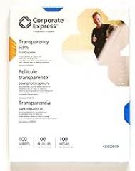 Transparency Film for Copiers Not Requiring a Sensing Stripe - 8.5 x 11 inches - 100 pack