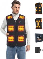 Rrtizan Heated Vest for Men,Lightweight Electric Heating Vest with Battery Pack for Winter Outdoor Hunting Skiing Hiking work