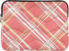 Laptop Cases 13, 13.3, 14 Inch Retro Plaid Waterproof Briefcase Bags Portable Electronic Device Cover