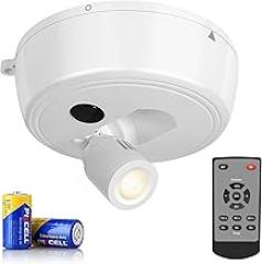 Alivation Wireless LED Picture Lights Battery Operated Spot Lights Indoor, Puck Lights with Remote, Spotlight Lamp, Battery Powered Ceiling Light, Stick on Art Lights for Paintings Artwork Wall Closet