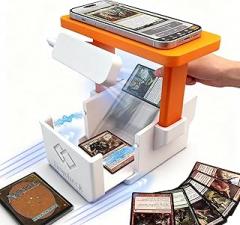MTG Card Scanner Stand for ManaBox Photo Stand Trading Card Standwith LED Phone Stand MTG Quick Scan & Price Check
