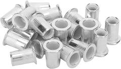 M6 Rivet Nuts 200 Piece Pack, Aluminum Threaded Inserts, Corrosions Resistant Fasteners, Easy Installation for Automotive, Electronics, DIY, Furniture