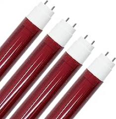 KASTLITE LED T8 Bulb Combo with Fluorescent T8 Safety Sleeves | Red | 48