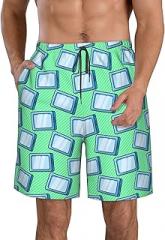 QIZYOQA Seamless Patterns for Electronic Tablets Mens Swim Trunks Quick Dry Swim Board Shorts Casual Beach Shorts