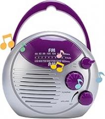 AM FM Shower Radio Built in Speaker,IPX4 Hanging Bathroom Radio,Portable AM FM Shower Radio with Clear Sound Quality with Rotating Knob for Easy Tuning and Volume Control