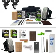 Demon Podium Delux Ski Snowboard Tune Kit w/Iron, Premium Universal Wax Kit 399 Grams, Vise, Waxing Apron & Base Cleaner