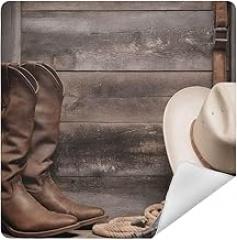 Cowboy Hat Leather Boots Print Camera Protective Wrap, Anti-scratch Lens Protector Wrapper, Magic Self-Adhesive Cloth for Cameras/DSLR/Laptop/Electronic Accessories, S