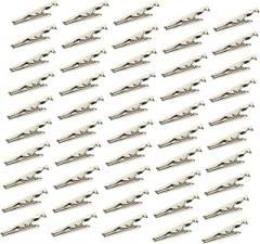 50pcs Clips Electrical Test Clamps Conductivity Alligator Clips for Low Voltage Projects Easy to Use for Electronics and Laboratory Testing