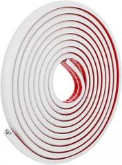 BESPORTBLE PVC Floor Cord Cover Cable Management Sleeve 2cm Wide 5m Self-Adhesive Wire Protector for Home Office Network Cable Hider White