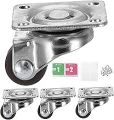 Veemoon 4pcs Mini Swivel Caster Wheels Soft Furniture Casters for Rotation for Electronics and Furniture