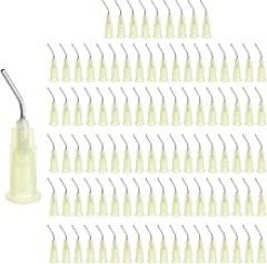 uxcell 200 Pcs Pre Bent Dispensing Needle Tips, 19 Gauge Stainless Steel 45 Degrees Bent Dispensing Tips 0.5