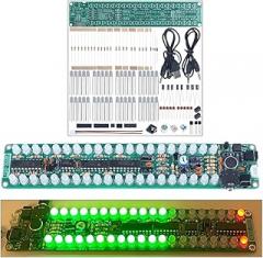 DIY Led Electronic Kit Music Audio Spectrum Indicator Soldering Project Practice Mono Dual Red Green Flashing Light Bar Display New 2026 High for Reliable Electronic Component