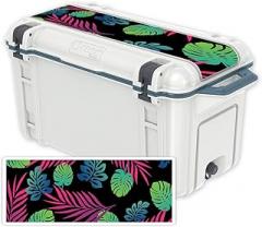 MightySkins (Cooler Not Included) Skin Compatible with OtterBox Venture 65 qt Cooler Lid - Neon Tropics | Protective, Durable, and Unique Vinyl Decal wrap Cover | Easy to Apply | Made in The USA
