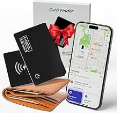 2026 Apple MFi Certified Air Card Tag Wallet Tracker Card - 0.07in Ultra Slim, IP68 Waterproof, Works with Find My (iOS Only), Bluetooth Tracking Device for Wallet, Keys, Luggage, Passport & Backpack