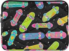 Laptop Case 13, 13.3, 14 Inch Colorful Skateboards Black Waterproof Briefcase Bags Portable Electronic Device Cover