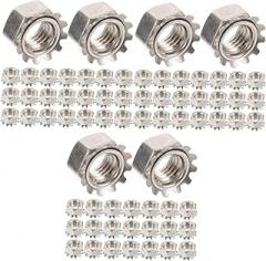 Alipis 150pcs Lock Nuts External Tooth Washer Hexagonal Fastening Nut for Machinery Furniture Automotive and Electronics Use