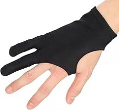 Rengue 2 Finger Painting Gloves, Drawing Boards Sweat Mistouch for Electronic Screen, with High Elasticity Breathable Fabric, for Graphic Tablet Flat Panel Display 2 Finger Painting (Nylon)