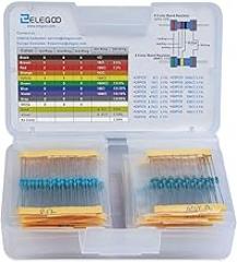 ELEGOO 17 Values 1% Resistor Kit Assortment, 0 Ohm-1M Ohm (Pack of 525) RoHS Compliant for Electronic Projects