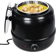 Soup Pot, Soup Warmer,10/13L Electronic Soup Warmer with Hinged Lid, Soup Pot with Detachable Stainless Steel Insert Pot, Adjustable Temperature, Ideal for Restaurants and Families 10L