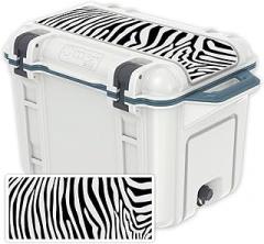 MightySkins (Cooler Not Included) Skin Compatible with OtterBox Venture 45 qt Cooler Lid - Black Zebra | Protective, Durable, and Unique Vinyl Decal wrap Cover | Easy to Apply | Made in The USA