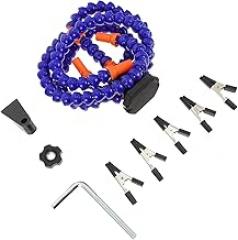 Gatuida Soldering Helping Hand Stand with Four Flexible Arms, Adjustable Pcb Holder Welding Aid Tool for Electronic Repair and Soldering Station Use, Blue