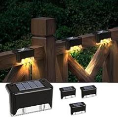 Solar Deck Lights Outdoor 16 Pack, Solar Step Lights Waterproof Led Solar Lights for Outdoor Stairs, Step, Fence, Yard, Patio, and Pathway(Warm White)