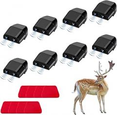 8 PCS Deer Whistles for Car, Avoid Collisions Deer Warning Devices with Adhesive Tapes, Universal Animal Alert Save Deer Whistles for Cars Trucks Motorcycles, Car Accessories (Black)