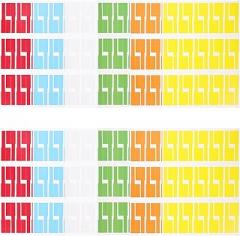 12sheets Multi-Color Cord Labels Tear-Resistant Wire Tags for Organizing Electronics Cables Self-Adhesive Stickers for Easy Identification and Management Labels Total Colors