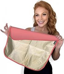 TYENT The Cloak Faraday Blanket for Adults and Kids – Buffers Direct Contact with Electronics at Home, During Travel or at Work – 18x18in Lap Blanket with Silver Faraday Cloth - Pinkaboo