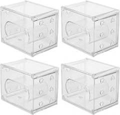 BESPORTBLE 4pcs Plastic Watch Case Square Jewelry Display Box for Electronic Watches Travel Organizer Storage Holder