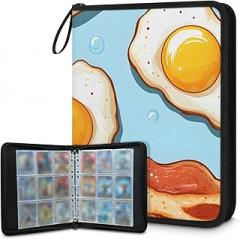 Eggs 9 Pocket Card Binder,Double Sided Holds 900 Pocket,Waterproof Trading Card Binder Album Storage Protectors Gifts for Kids Collectors