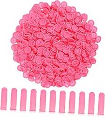 600Pcs Disposable Finger Covers Pink Latex Protective Finger Sleeves for Manicures Medical Electronics and More Flexible Stretchy and Easy to Use