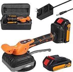 Tile Vibration Levelling Hine 21V Max Battery Tiling with 5 Adjustable Speed High Loading acity Wall Floor Tiles Laying Vibrating Enlarged Suction Cup with Bubble Leveler Home