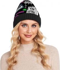 GuoChe Electronic Music Instruments Pattern Skull Caps Beanie Hats for Women Cute for Essentials Gorro para Frio