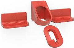 Cycloc Super Hero - Wall Mount Bike Storage Rack – Horizontal Pedal Hung Cycle Storage for Clipless Pedals - Orange