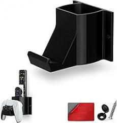BRAINWAVZ The Elephant - Game Controller & TV Remote Control Wall Mount Holder, Adhesive & Screw In, Universal Design for Xbox ONE PS5 PS4 PC Gamepads, Reduce Clutter