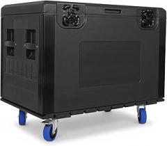 Flight Road Travel Case with Handle and Wheels Stackable Heavy Duty ATA Rolling Road Case for Pro Audio & DJ Equipment Storage Transport
