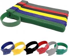 Organize Your Cables with 60PCS Reusable Fastening Velcro Cable Ties - 6 Inch Cable Management Ties in 6 Colors, Adjustable Cord Ties with Hook and Loop for Home and Office Electronics
