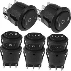 8pcs Pin Position Toggle for Vehicles Easy to Install Rocker for Car and Boat Applications Convenient Control for Electronics and Appliances
