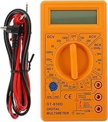 Digital Multimeter with Buzzer, Voltage Ampere Ohm Tester Probe, Dc Ac Measurement Tool for Electronics and Automotive Use (Yellow)