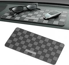 Car Dashboard Non Slip Mat, Multifunctional Car Anti-slip Mat, 11.8×6 Inch Magic Sticky Dash Rubber Pad, Dash Mat for Cell Phone, Keys, Sunglasses, Electronic Devices (Gray)