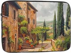 Italian Tuscan Printed Laptop Bag for Men Women Shockproof Laptop Bag for Travel Office School