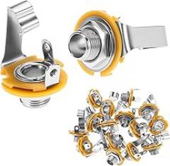 QWORK Long Mono Input Jack Socket, 20 Pcs 1/4