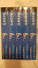 Sony 5 Pack VHS Tapes - 6 Hours Standard Grade Blue T-120VL/WA