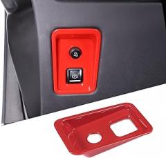 TOYCIDFG P Button Electronic Handbrake Frame Cover Trim Compatible with C8 Corvette Accessories 2020-2024 (Sport red)